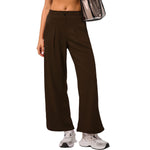 Women's Double Pleat Wide-Leg Trousers