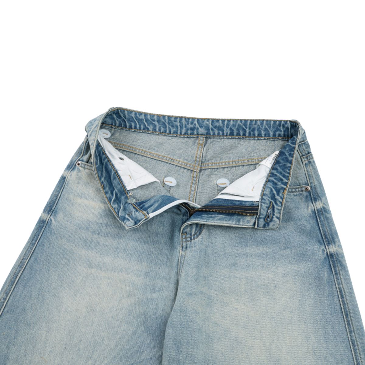 Vintage Light Blue Baggy Wide‑Leg Jeans