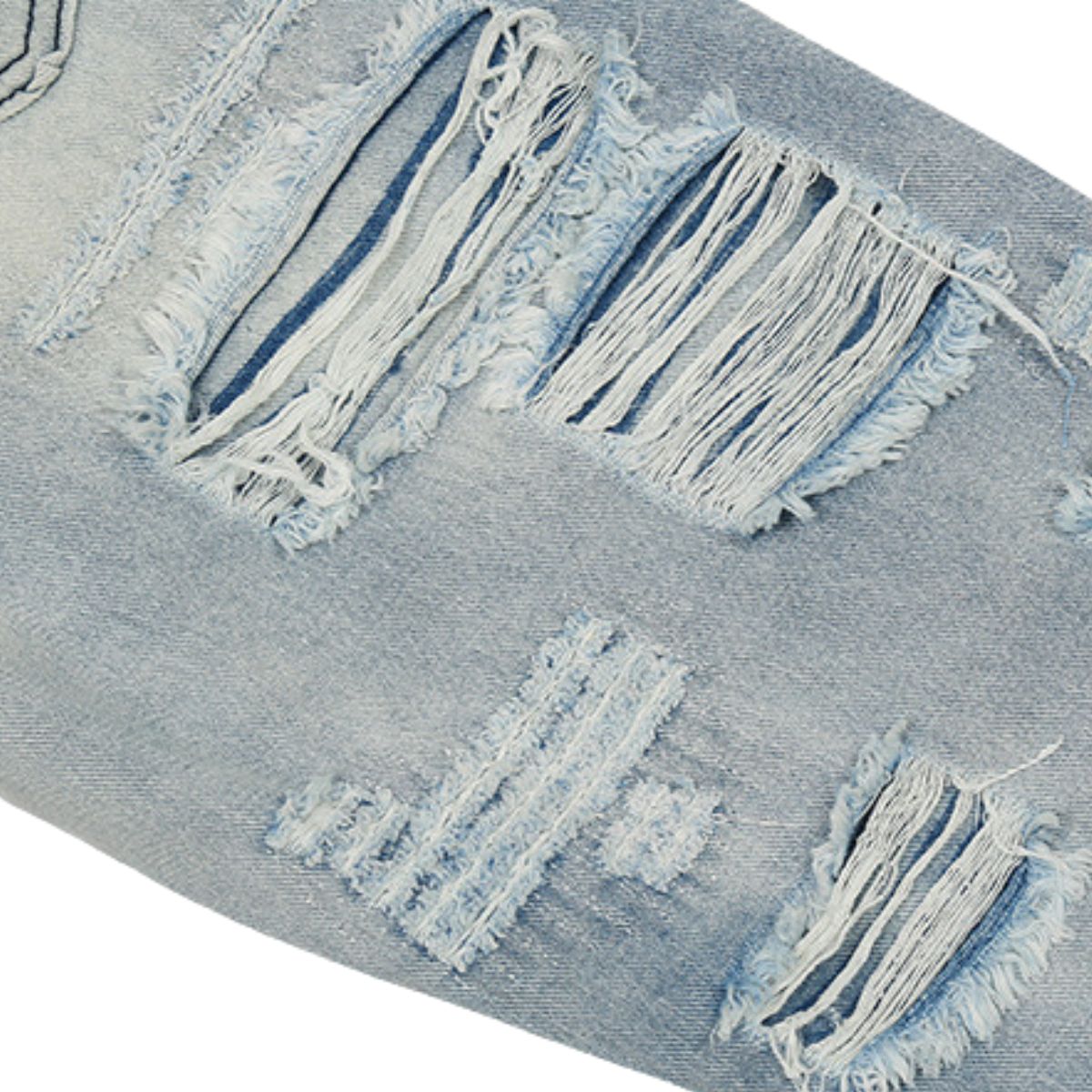 Smoke Rise Repaired & Distressed Bootcut Jeans