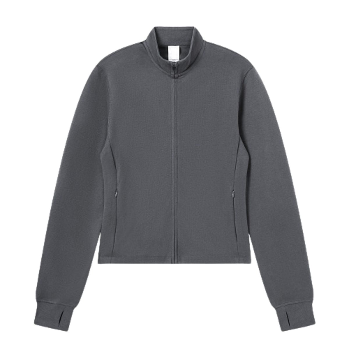 Soft and cozy knitted turtleneck slip sleeves fitted waist short women's jacket