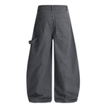 Curved Seam Cargo Loose Fit Pants