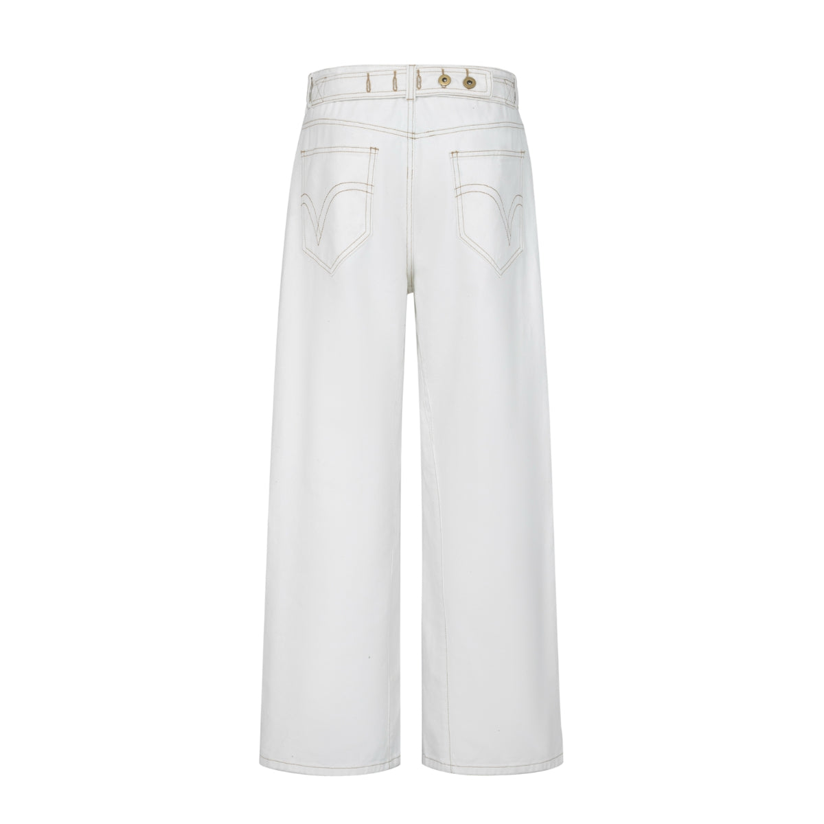 Paris Button Baggy Wide-Leg Denim Jeans