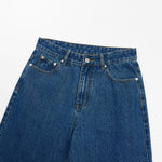 Old Money Style Dark Blue Straight‑Leg Vintage Denim Jeans