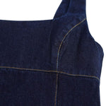 Falda vaquera con bordado de perlas y lavado vintage