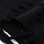 Black Washed Cotton Ripped Muscle Tank 275gsm