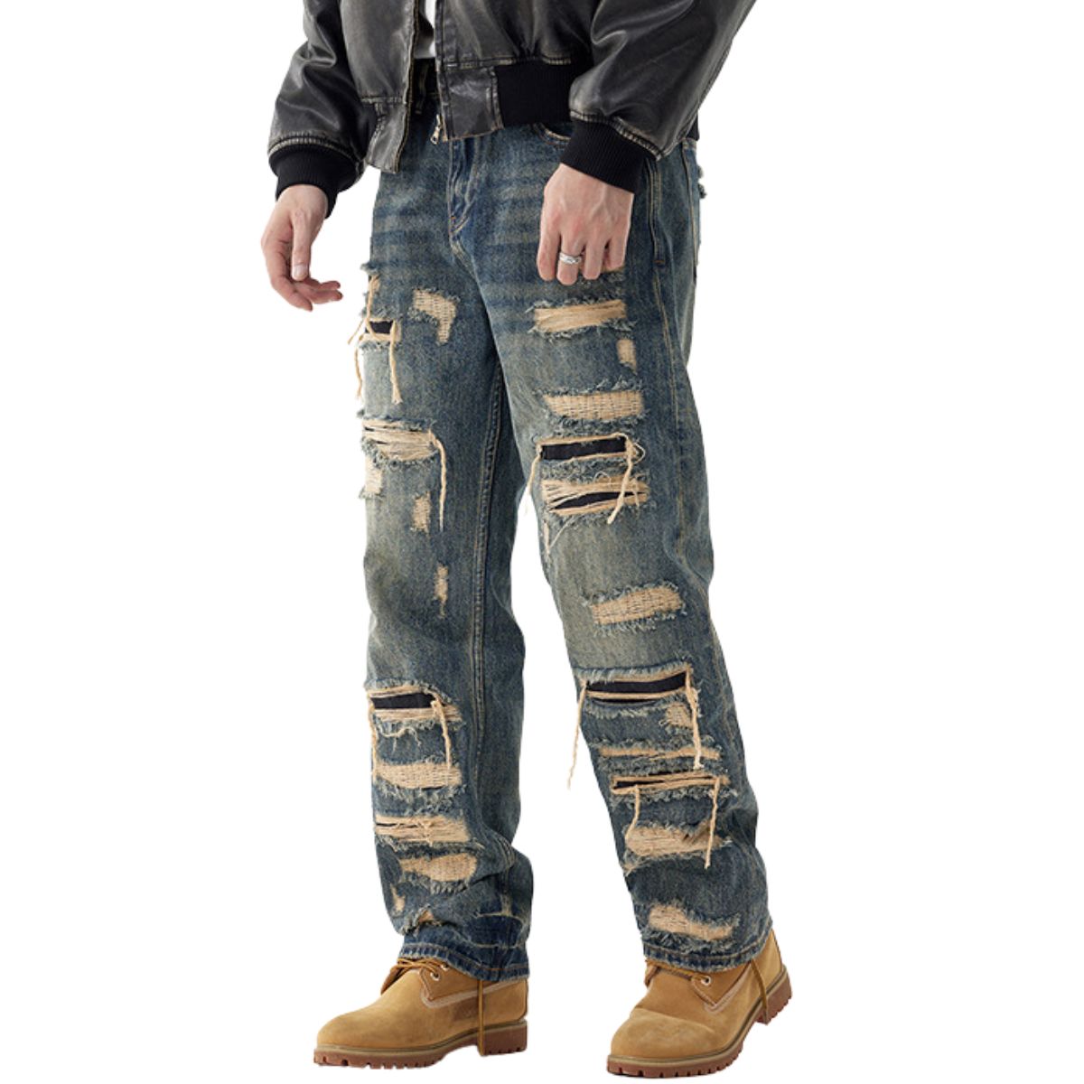 Smoke Rise Vintage Loose Fit Ripped Jeans