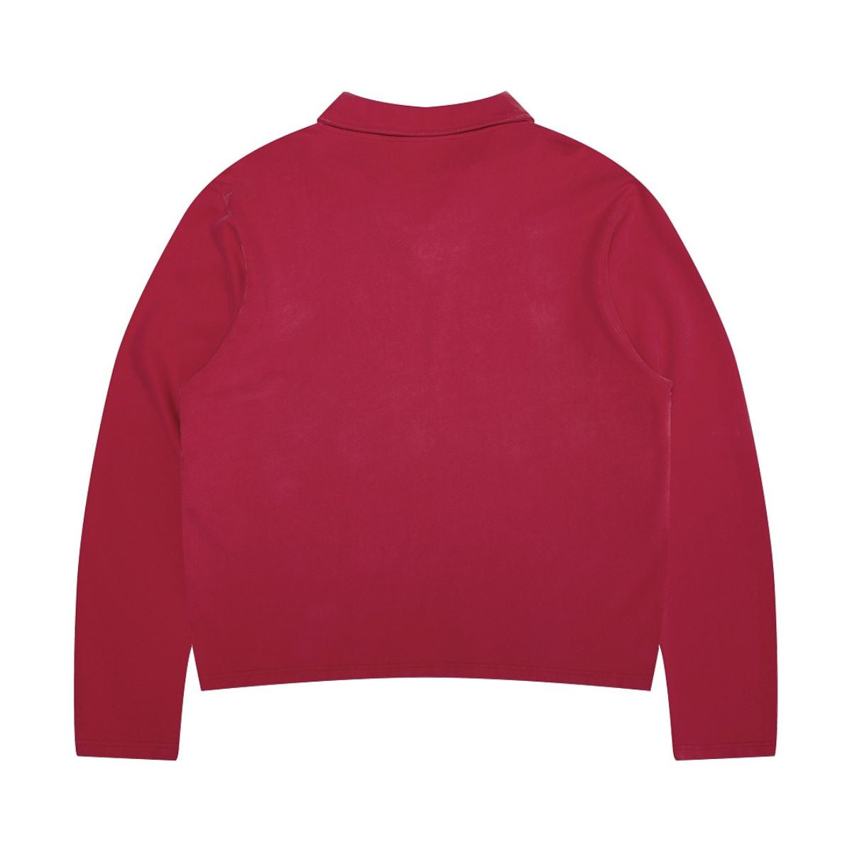 Seagull‑Collar Polo Vintage Washed Half‑Placket Sweatshirt
