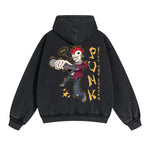 PUNK Street Punk Double Slider Zip Hoodie-INNBLAC Fashion Apparel