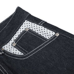Paneled Pocket Decor Relaxed Raw Denim Jeans