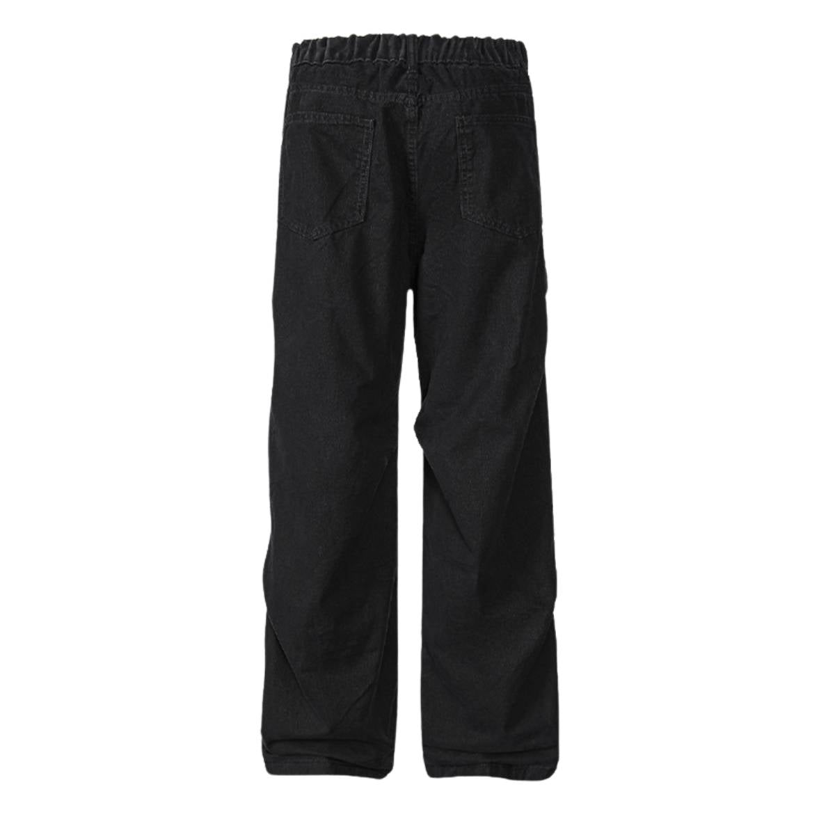 Solid Color Vintage Washed Panel Detail Relaxed Cargo Pants