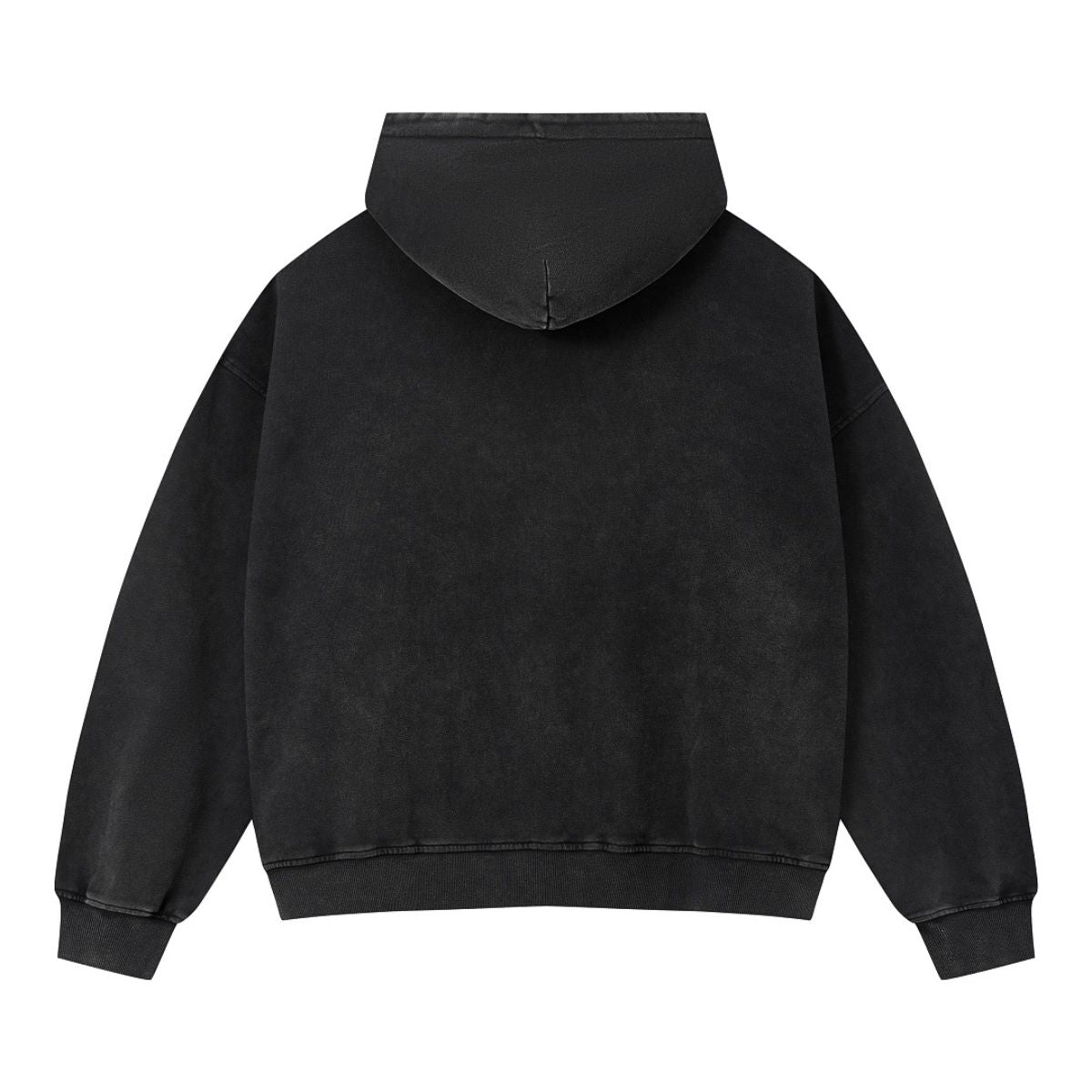 Vintage 370G Brushed Cotton Snow‑Washed Boxy Drop‑Shoulder Hoodie