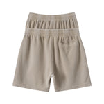 West Coast Waffle Double Waistband Snow Washed Distressed Shorts