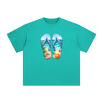 Summer Vacation Slippers Graphic Tee-INNBLAC Fashion Apparel