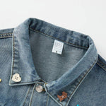 Colorful Buttoned Denim Trucker Jacket