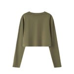 Washed Distressed Kanjha‑Su Seam‑Spliced Crew Neck Sweatshirt