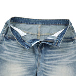 High Street Gradient Washed Whiskered Wide Leg Denim Jeans