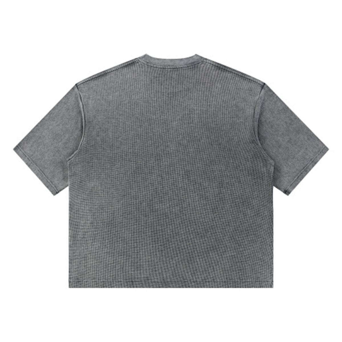 Snowflake Garment Dyed Waffle Knit Tee 340G