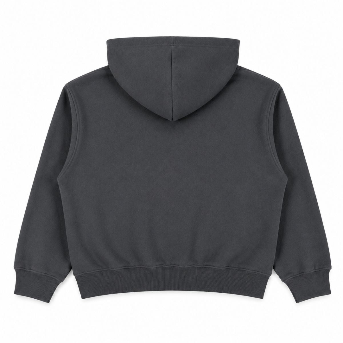 Boxy Cropped 340G Thermal Fleece Zip Hoodie