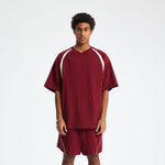 Performance Colorblock V Neck Tee 7.5oz