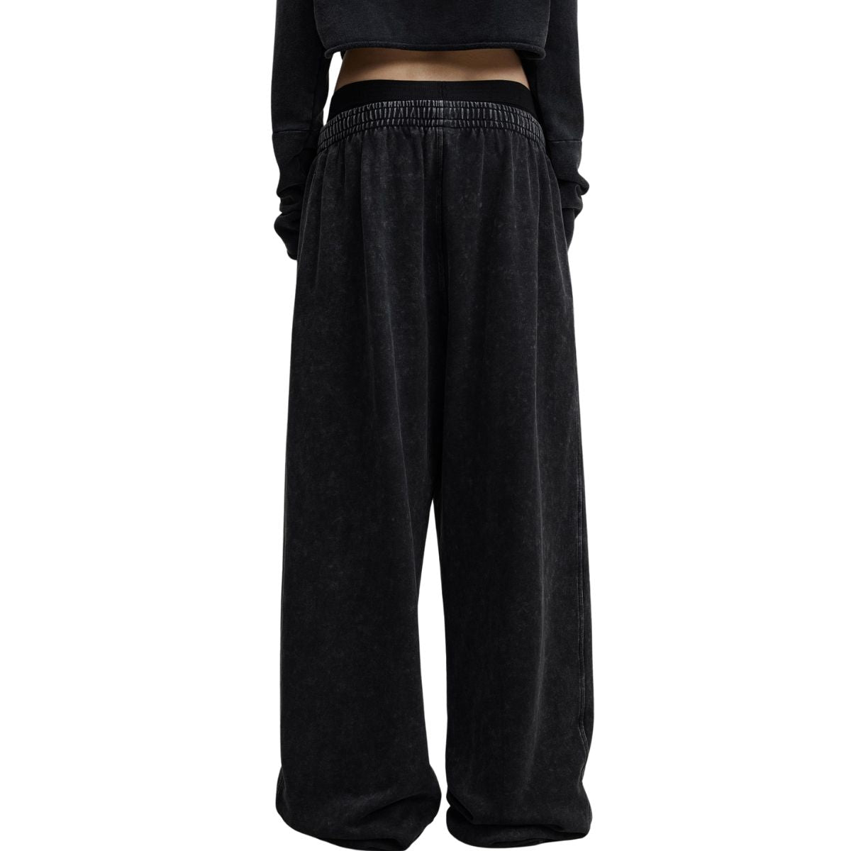 Heavy Wash Cotton Double Waistband Sweatpants