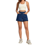 High‑Rise 3‑Inch Hot Pants Comfort Knit 4‑Way Stretch Women's Denim Shorts