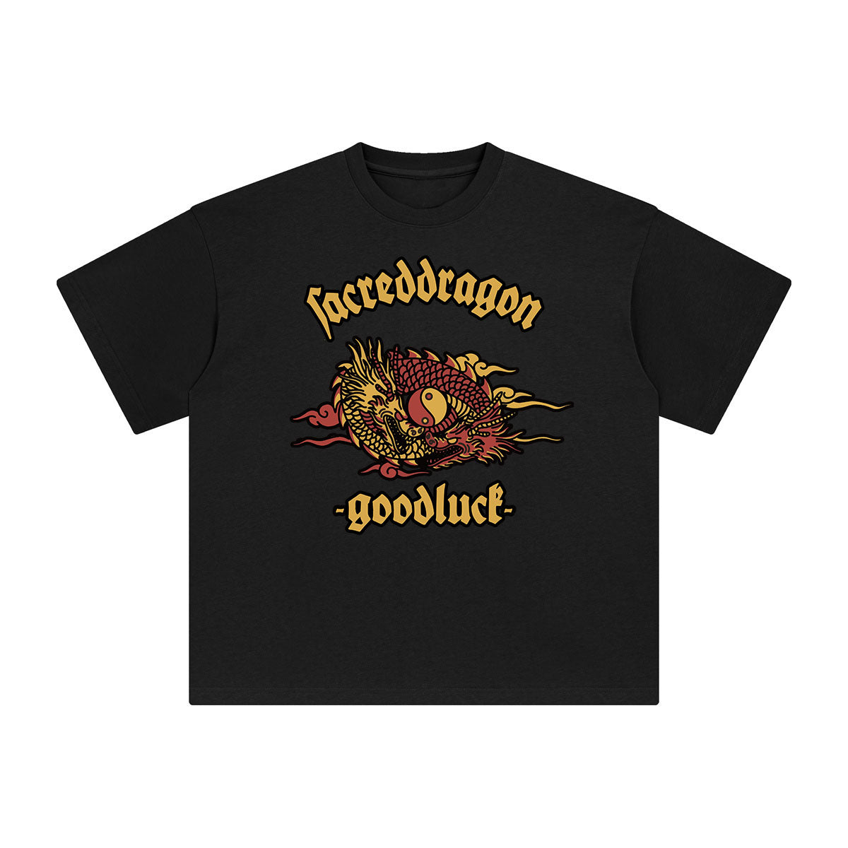 Double Dragons Playing With A Ball Graphic Tee-INNBLAC Fashion Apparel