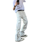 Stretch Zip Hem Utility Bootcut Jeans
