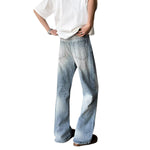 Light Fade Vintage Straight Cut Denim Jeans