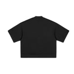 Relaxed Drop Shoulder Rib Hem BF Fit Casual Tee