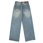 Light Blue Vintage Wash Baggy Jeans