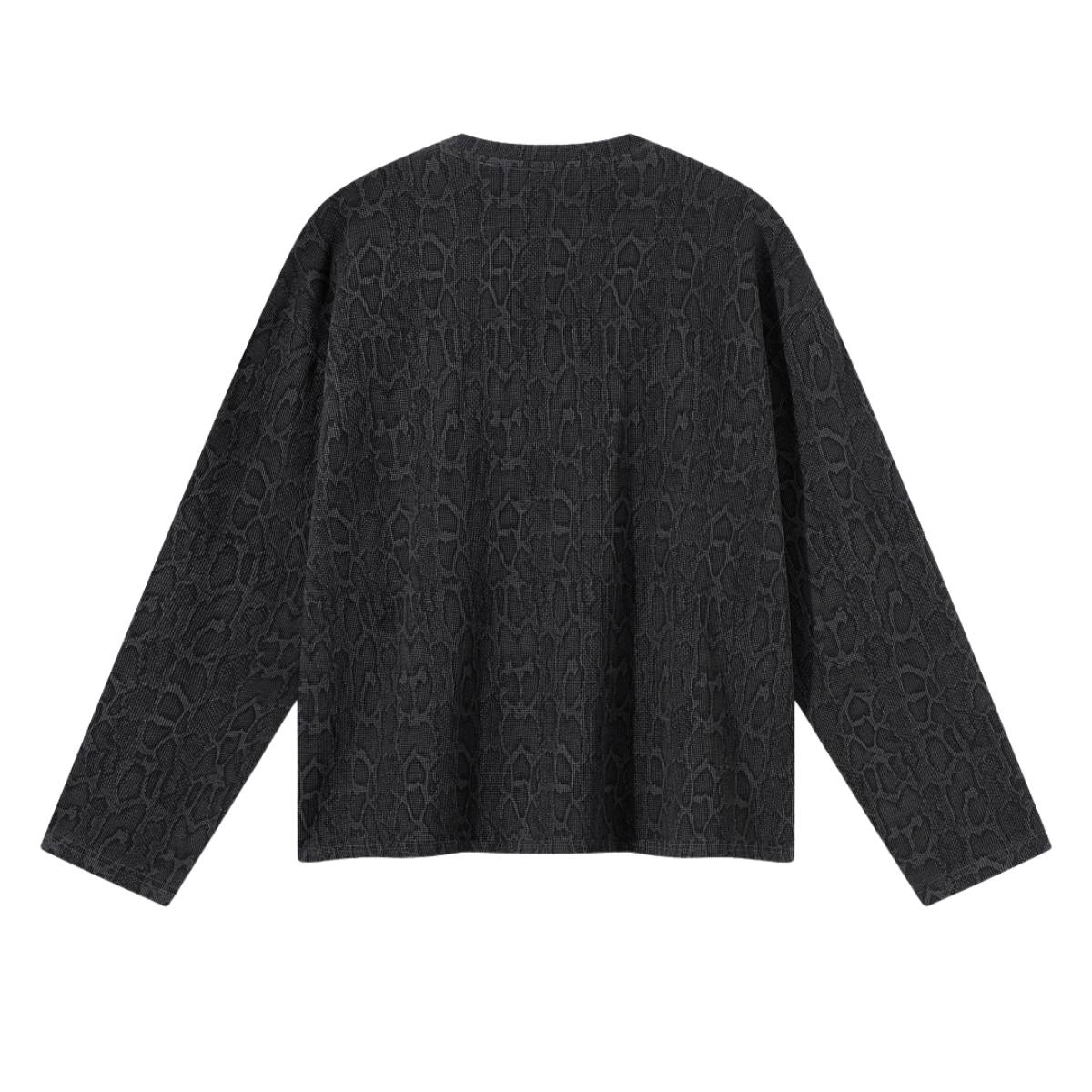 Vintage Snake Texture Waffle Long-Sleeve T-Shirt