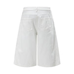 Vintage Washed Cleanfit Straight Cut Wide Leg Denim Shorts