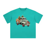 Vintage Christmas Truck Graphic Tee-INNBLAC Fashion Apparel