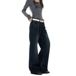 Vintage Studded Wide Leg Jeans