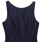 Falda vaquera con bordado de perlas y lavado vintage