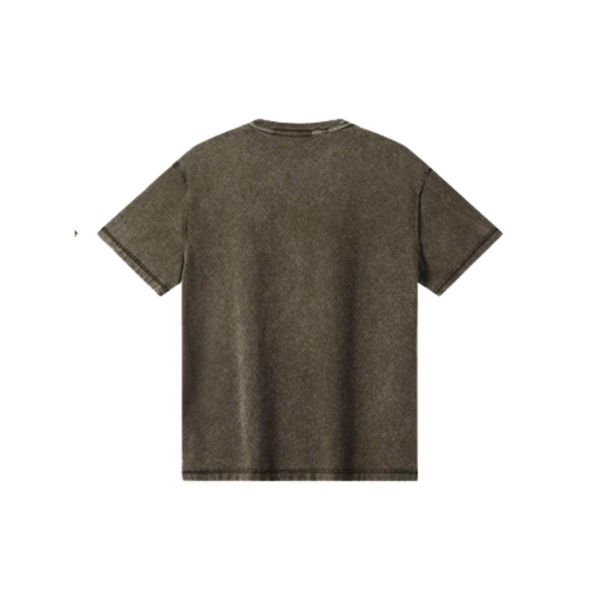 Camiseta destructiva de peso pesado con borde crudo de 10 oz