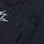 Solid Embroidered Relaxed Straight Leg Jeans