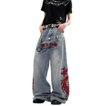 Vintage Embroidered Balloon Leg Jeans