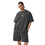 Vintage Wash Reverse Destructive T Shirt 8oz