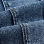 Women's AsymmetricalSquare Neck Zip Back Denim Corset Crop Top