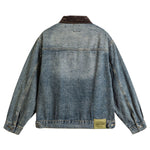 Washed Embroidered Design Spring & Autumn Pocket Denim Jacket
