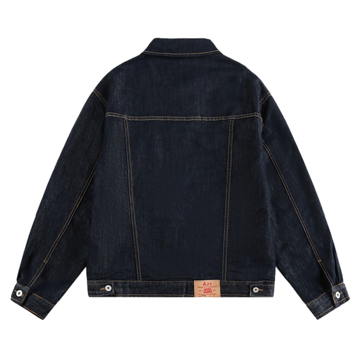 Unisex Loose Lazy Style Retro Cute Animal Embroidered Lapel Washed Denim Jacket