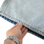 Gradient Faded Distressed Denim Shorts