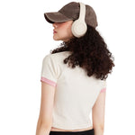 Contrast Colors Retro Graphic Crop Top-INNBLAC Fashion Apparel