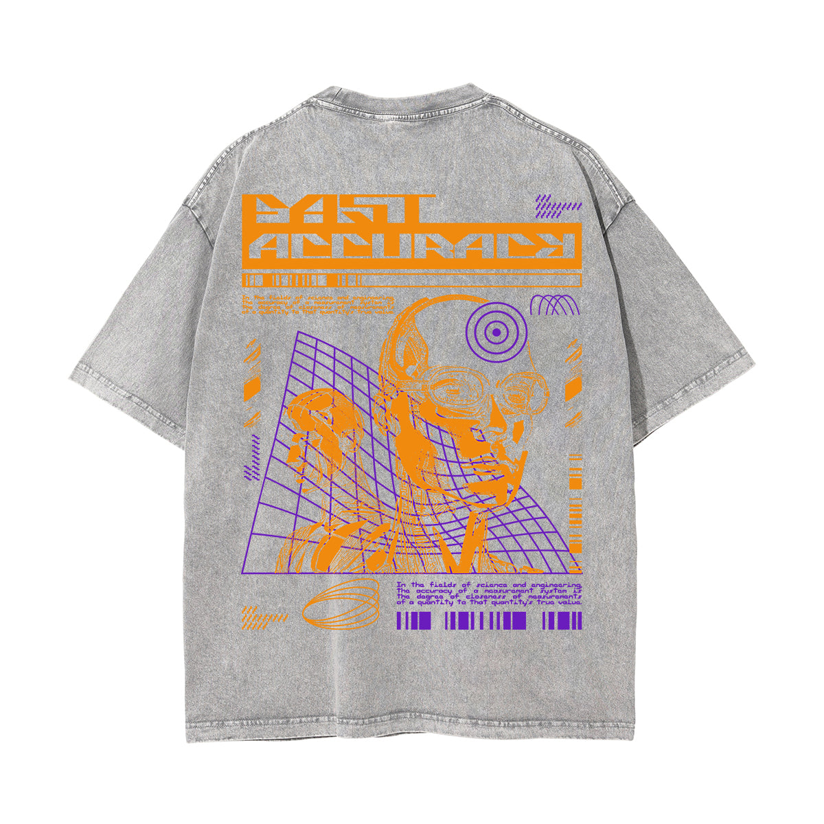 Streetwear Brutalism Graphic Stone Wash Tee-INNBLAC Fashion Apparel