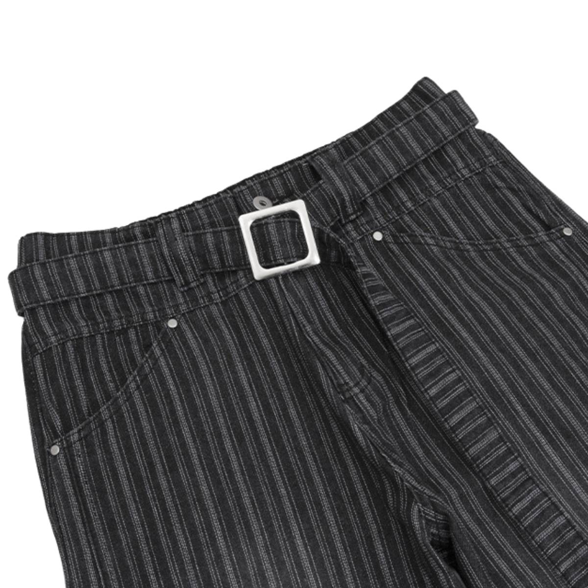 Striped Relaxed Fit Unisex Old Money Casual Trousers