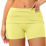 Folded Waistband Contoured‑Booty Elevated‑Feel Shorts