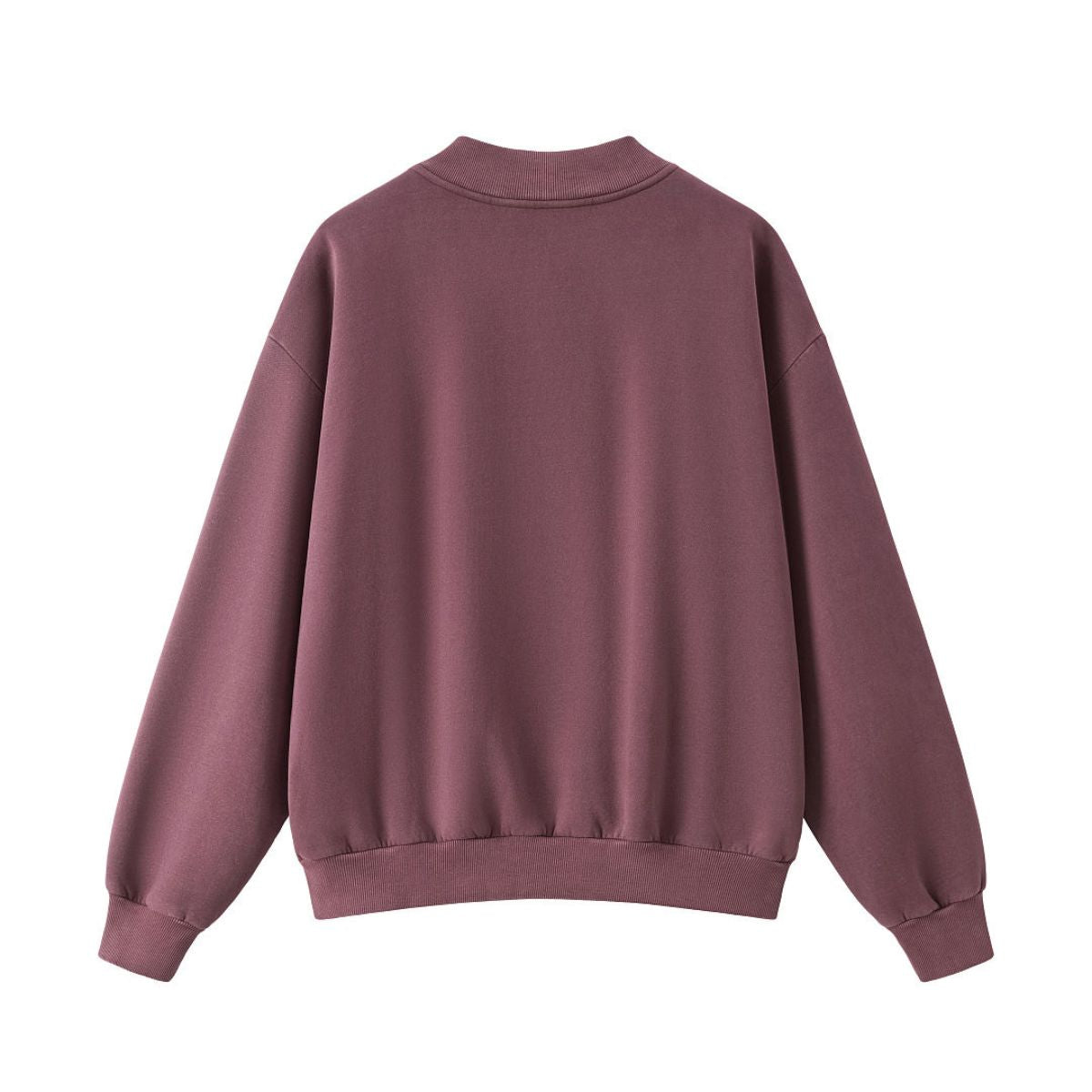 Washed Overdye Half‑Zip Metal Zipper Crew Neck Sweatshirt