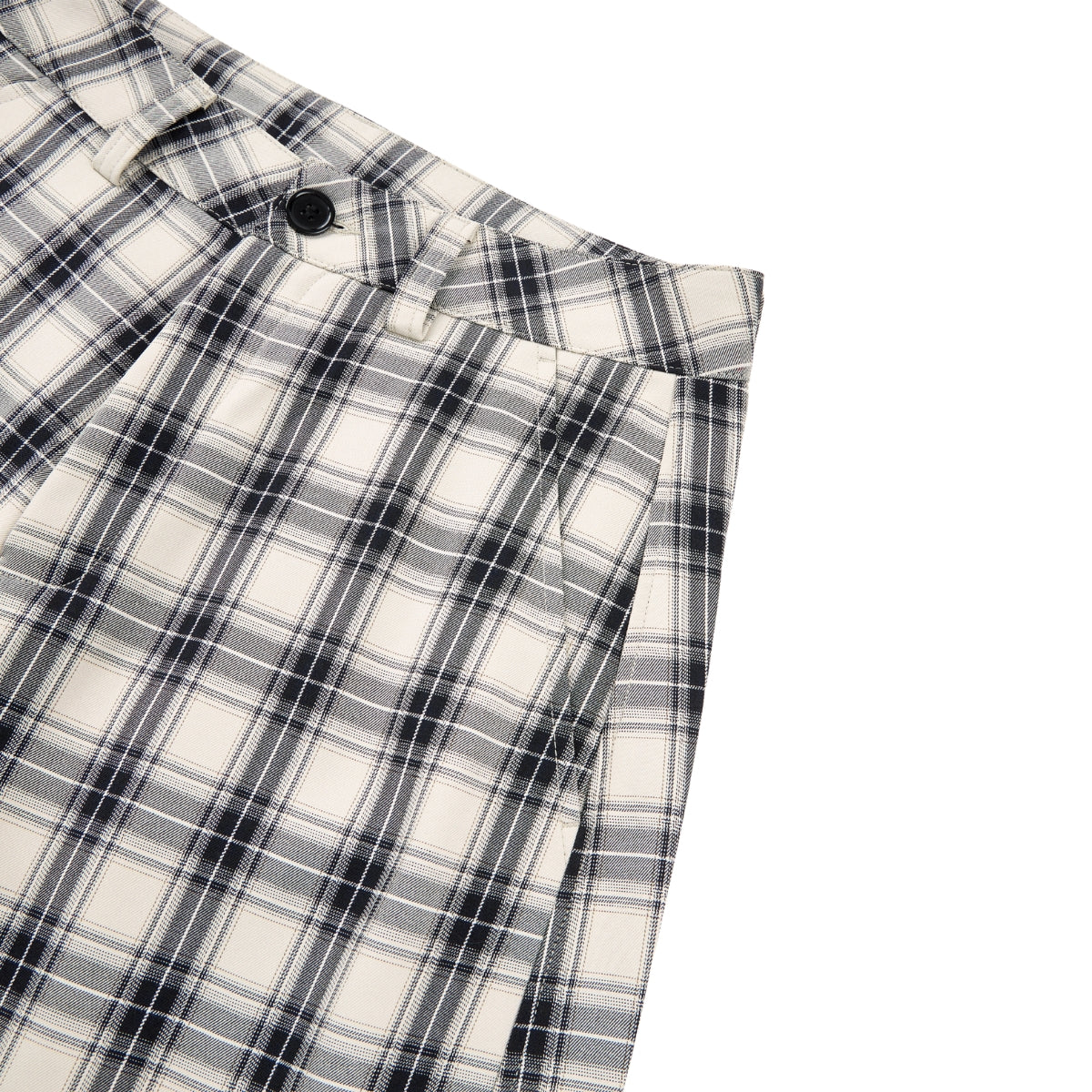 American Vintage Checkered Wide Leg Relaxed Pants