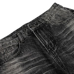 Vintage Washed Wide Leg Lightning Whisker Jeans